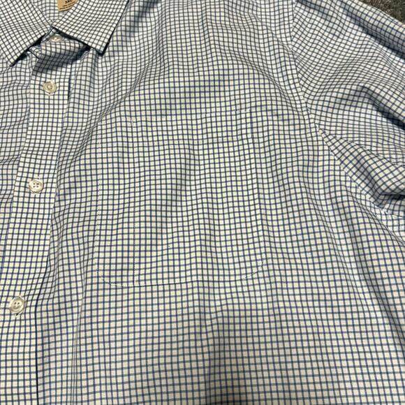 Duluth Trading WrinkleFighter Shirt Mens 3XL Plaid Blue Long Sleeve - Picture 2 of 7